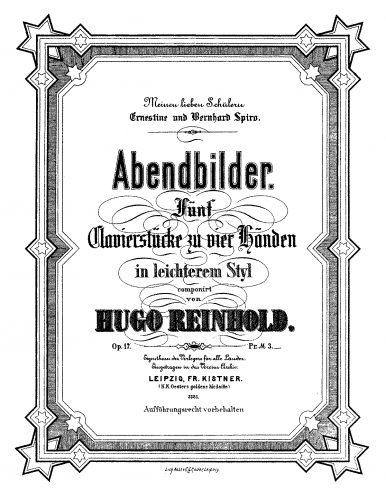 Reinhold - Abendbilder - Score