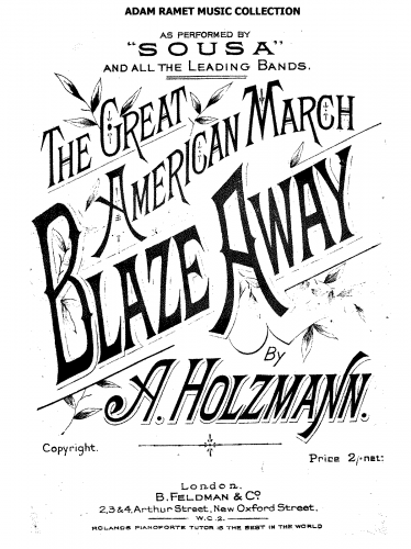 Holzmann - Blaze Away! - For Piano solo - Score