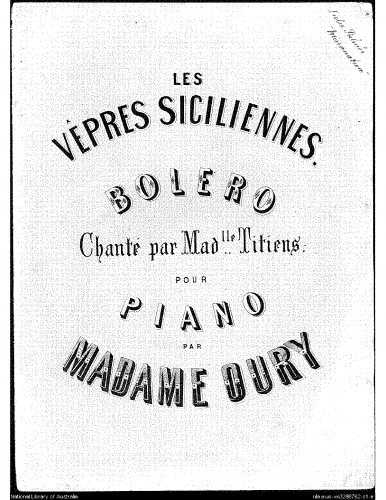 Oury - Bolero - Score