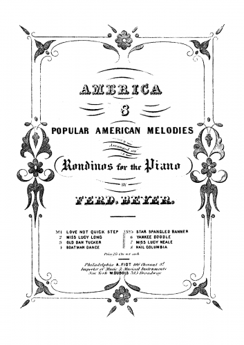 Beyer - 8 Airs populaires américains en Rondinettos - Piano Score - 5. The Star Spangled Banner