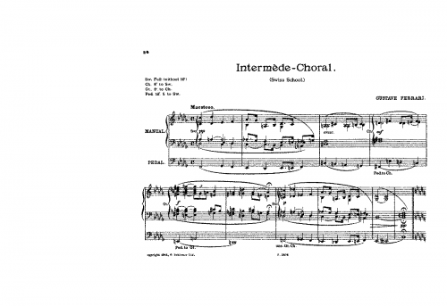 Ferrari - Intermède-Choral - Score