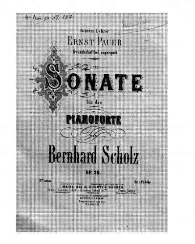 Scholz - Piano Sonata - Score