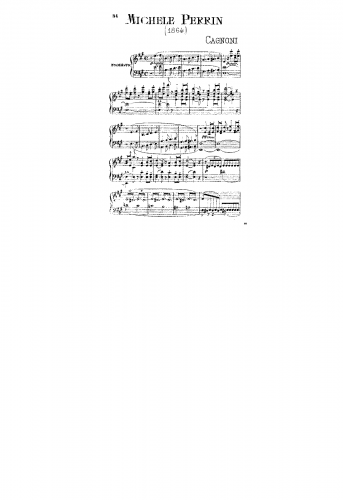 Cagnoni - Michele Perrin - Overture For Piano solo (Unknown) - Score
