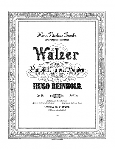 Reinhold - 7 Walzer - Score