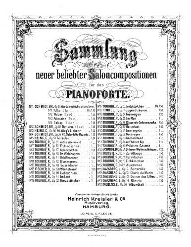 Tourbié - Glissando-Salonmazurka - Score