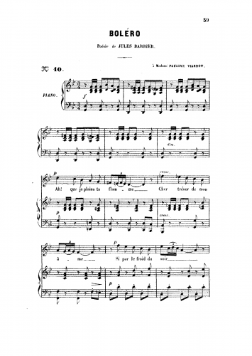 Gounod - Boléro - Score