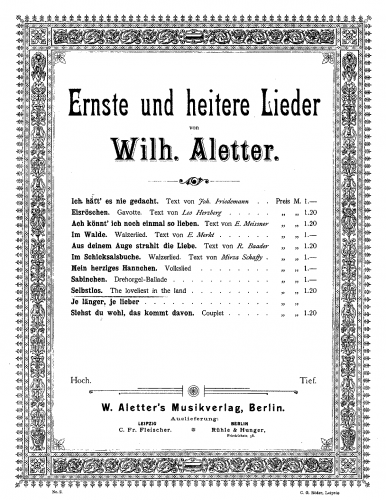 Aletter - Selbstlos - Score