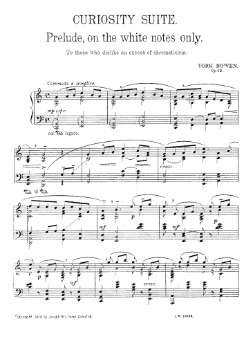 Bowen - Curiosity Suite - Piano Score - Score