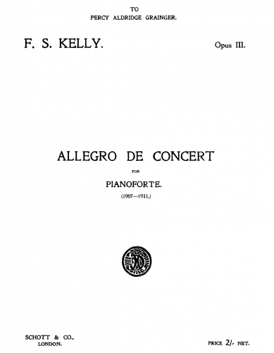 Kelly - Allegro de concert - Score