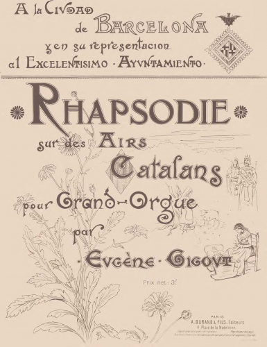 Gigout - Rhapsodie sur des Airs Catalans - Organ Scores - Score