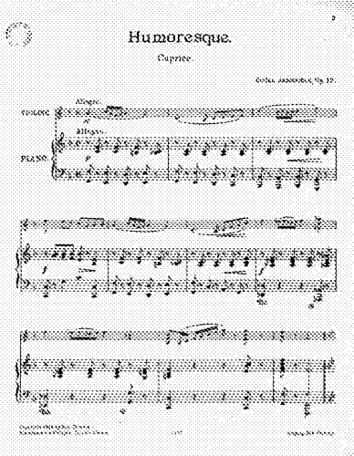Járay-Janetschek - Humoresque - Piano score