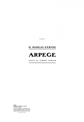 Moreau-Febvre - Arpège - Score