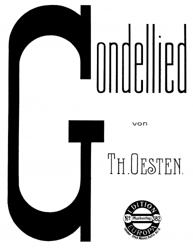 Oesten - Gondellied - Score