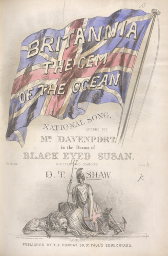 Shaw - Britannia the Gem of the Ocean - Score