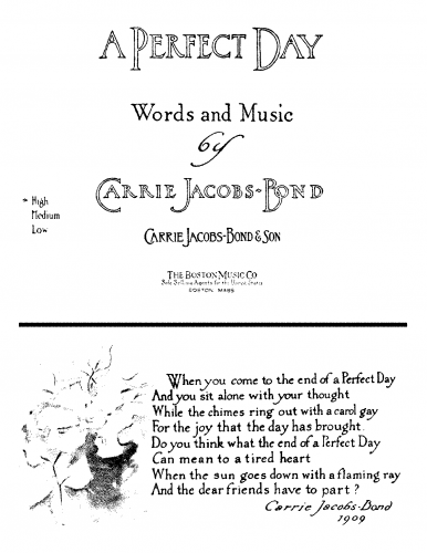 Jacobs-Bond - A Perfect Day - Scores and Parts - Score