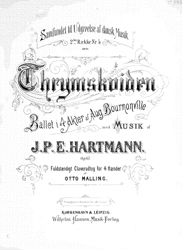Hartmann - ThrymskvidenThe Legend of Thrym - For Piano 4 hands (Malling) - Score