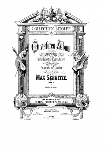 Leutner - Fest-Ouverture - For Piano 4 hands (Schultze) - Score
