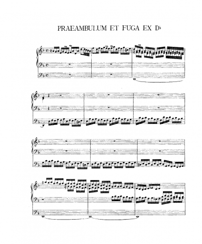 Lübeck - Preambulum and Fugue in d minor - Score