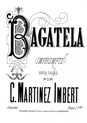 Martinez Imbert - Bagatela - Score