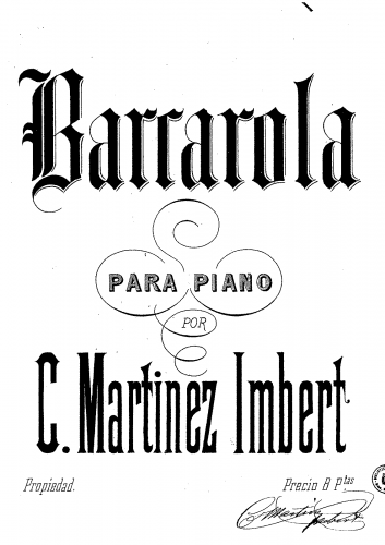 Martinez Imbert - Barcarola - Score