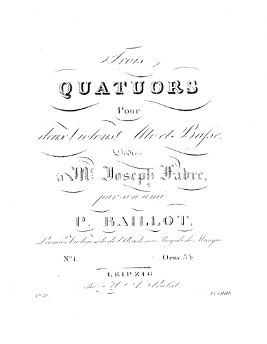 Baillot - 3 String Quartets - Quartet No. 1