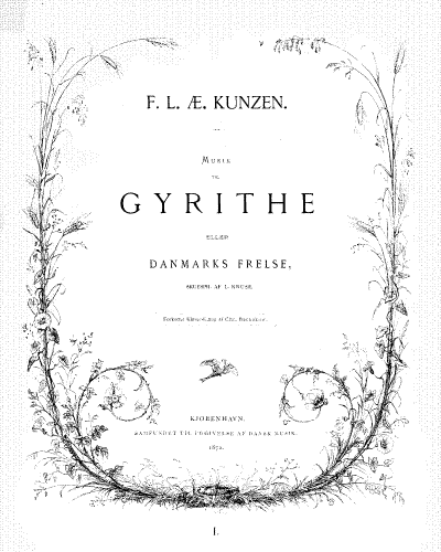Kunzen - Gyrithe, eller Danmarks frelse - Vocal Score - Score