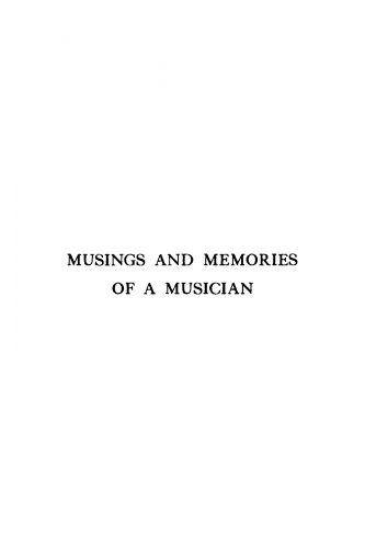 Henschel - Musings and Memories of a Musician - Books - Complete Book