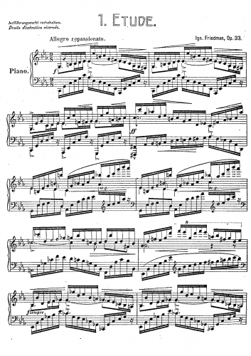 Friedman - Three pieces, Op. 33 - Score