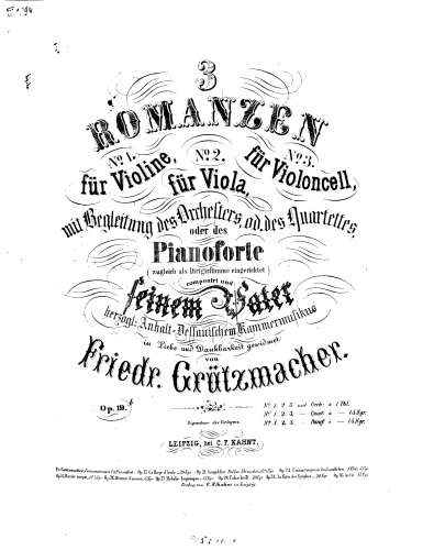 Grützmacher - 3 Romanzen - No. 2. Viola part