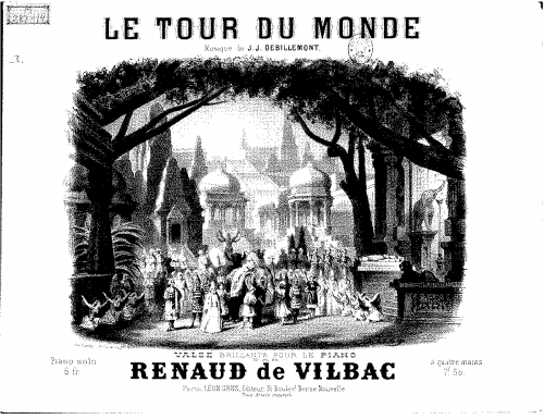 Debillemont - Le tour du monde en 80 jours - Selections For Piano (Vilbac) - Valse brillante