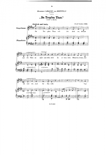 Sucher - Du Tropfen Thau - Score
