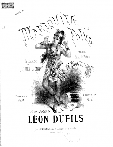 Debillemont - Le tour du monde en 80 jours - Selections For Piano 4 Hands (Dufils/Rysler) - Mariquita-polka