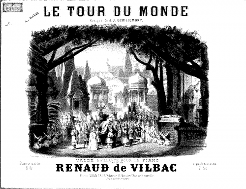 Debillemont - Le tour du monde en 80 jours - Selections For Piano 4 Hands (Vilbac) - Valse brillante