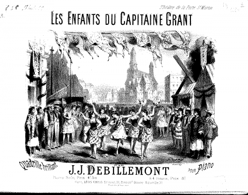 Debillemont - Les enfants du Capitaine Grant - Selections For Piano (Composer) - Quadrille brillant