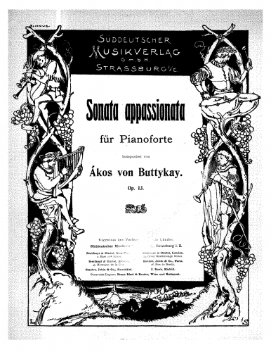 Buttykay - Sonata appassionata - Piano Score - Score