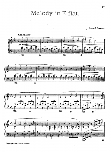 German - Melody in E-flat major - Score