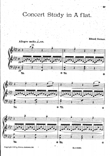 German - Concert Study in A-flat major - Concert Study in A flat major