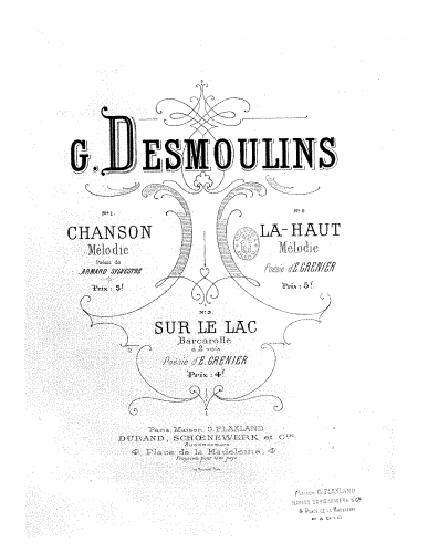 Desmoulins - Là haut - Score