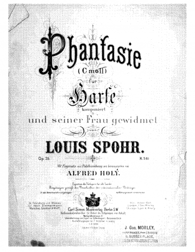 Spohr - Phantasie - Harp Scores - Score
