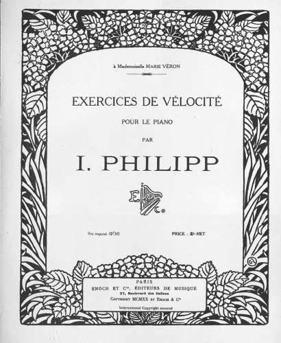 Philipp - Exercices de Vélocité - Score