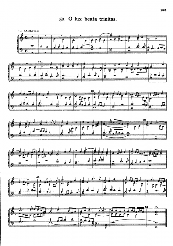 Sweelinck - O lux beata trinitas - Score