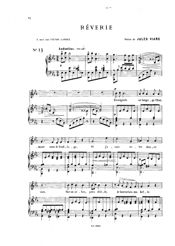 Pessard - Rêverie - Score