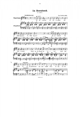 Sucher - Im Rosenbusch - Score