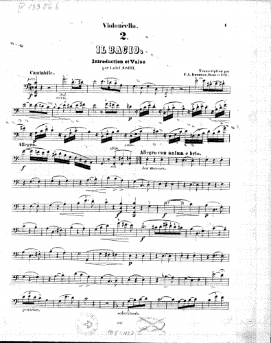 Kummer - Pièces de Salon, Op. 130 - No. 2 - Cello part