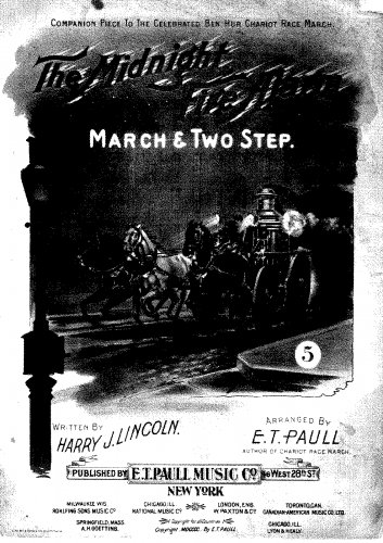Lincoln - The Midnight Fire Alarm - For Piano solo (Paull) - Score