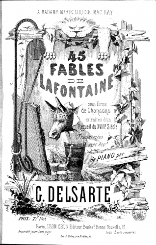 Delsarte - 45 Fables de La Fontaine - Score