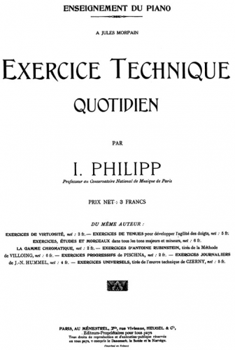 Philipp - Exercice Technique Quotidien - Score
