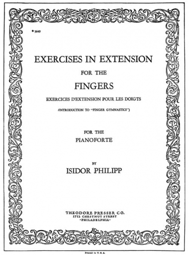 Philipp - Exercises in Extension for the Fingers - Score