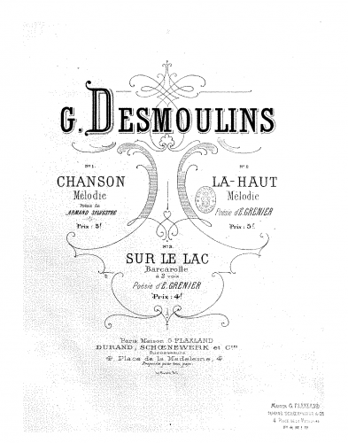 Desmoulins - Sur le lac - Score