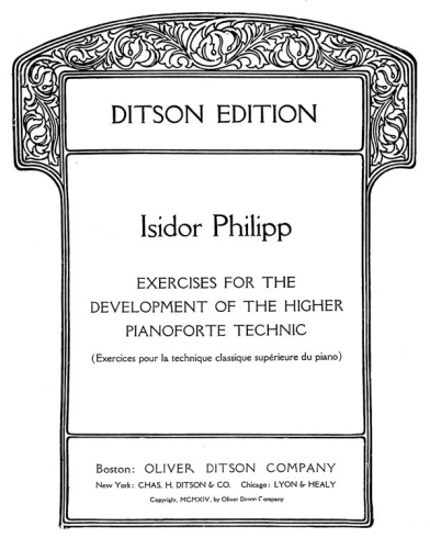 Philipp - Exercises for the higher pianoforte technic - Score